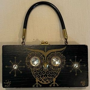 Rare Vintage Night Owl Enid Collins Box Purse